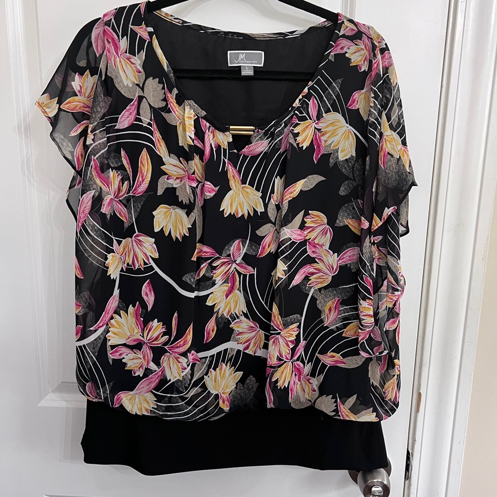 JM Collection Hemmed Blouse